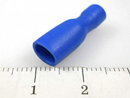Наконечник кабельный FDFD1.25-187(8) синий, ножевой (гнездо), полностью в изоляции, 0.8х4.75мм, сеч. пров. 0.5-1.5мм2  