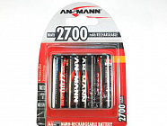 Аккумулятор R6 NiMh 1.2V 2700mAh ANSMANN (5030852),  1,2В/ 2700мА/ч.  / 'AA' ('316'), ANSMANN