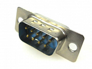 DB-9M (DS1033-09MBNSISS) вилка  на кабель (пайка), CONNFLY