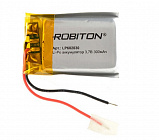 Аккумулятор  Li-Po 3.7V  300mAh LP602030, [3,7В] [300мАч] [30*20*6мм] [плоский][с провод.], Robiton