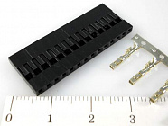 BLS-1X14 (KLS1-540A-1X14-H) розетка обж.,  шаг 2,54мм. / макс.допуст.ток: 3А. , KLS