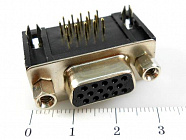 DHR-15F  розетка на плату угловая,  , Китай