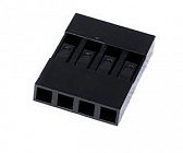 BLS-1X04 (I-DS1071-SCB01x4) розетка обж, БЕЗ контактов (контакты 178228, 201995)/ шаг 2,54мм./макс.допуст.ток: 3А.  , CONNFLY