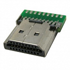 HDMI 19M вилка на плату SMT, PCB  (HDMI A M  PCB), Китай