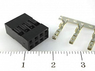 BLD-2X04 розетка обж., шаг 2,54мм. / макс.допуст.ток: 3А. , Китай