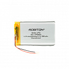 Аккумулятор  Li-Po 3.7V 2500mAh LP724373, [3,7В] [2500мАч][73*43*7.2мм][плоский][с защитной платой], Robiton