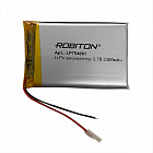 Аккумулятор  Li-Po 3.7V 2300mAh LP754061, [3,7В] [2300мАч] [61*40*7,5мм][плоский][с проводом], Robiton