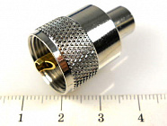 UHF штекер (UHF-U58P) на RG-58, накрутка ,  , Китай