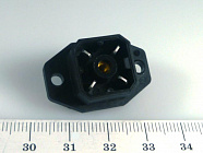 Разъем G4A5M (932092-100) черный, Терминальный блок 4pin, Hirschmann