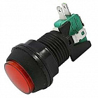 Кнопка GMSI-7B-C красная, no(nc)+nc(no), LED 12В, 250VAC, 5A, Китай
