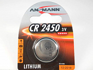 Батарейка LiBAT CR2450 ANSMANN (5020112),  3В. / 24,5мм.*5мм. / дисков., ANSMANN
