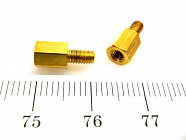 Стойка PCHSN- 6 шестигранная, 6mm, М3, латунь , Китай