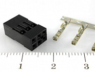 BLD-2X03 (L-KLS1-540A-2X03-H) розетка обж.,  БЕЗ контактов ( контакты 178228, 201995)/ шаг 2,54мм./ макс.допуст.ток: 3А., KLS