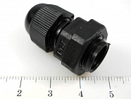 КАБЕЛЬ  ВВОД PG-07 черный, IP54,  [диам.отв.под кабел.ввод 12мм.] [резьба PG7] [диам.каб. от 2,5 до 6мм.], Китай