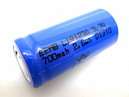 Аккумулятор  LiIo 3.7V  700mAh LIR123A  , [3,7В] [700мАч] [2/3A] [33,5*17мм][цилиндр.], EEMB