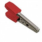 Крокодил 8-0029  5A, зажим с изоляцией, красный, Китай