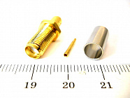 SMA штекер (RP-SMA-C58JG) на RG-58, обжим, гайка , Китай