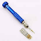 Отвертка с набором бит 6680 (5 в 1), для сотовых телефонов,  120мм (128220)