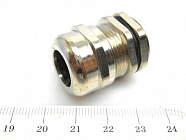 КАБЕЛЬ  ВВОД PG-13.5 латунь никелированная,  IP68,  диам.отв.под кабел.ввод 20мм. / резьба PG13,5 / диам.каб. от 6 до 12мм., Китай