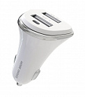 Зарядное устройство автомобильное More Choice AC22 2USB, белое, 2,4А/ 12-24В/ без кабеля, More Choice