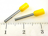 Наконечник DN01012(LT10012)  желтый, торцевой трубчатый, с изоляцией, 1,4x12mm; сеч. пров.: 1,0 мм2 (17 AWG), Китай