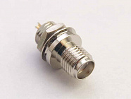 SMA гнездо (SMA-BJ) на блок, пайка, гайка, Китай