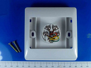 Розетка телефонная евро скрытой установки на 1 тел., встраиваемая размер 85мм*85мм