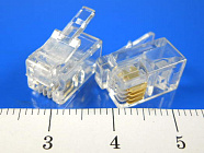 TP4P4C вилка (002) (RJ11), Китай