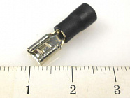 Наконечник кабельный FDD2-187(8) черный, ножевой (гнездо), с изоляцией, 0.8х4.75мм, сеч. пров. 1.5-2.5мм2 , YCD