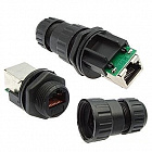 Разъем M19-RJ45 IP68 герметичный, (SZC-19-RJ45 ip68), Китай