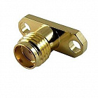 SMA гнездо (SMA-BJ1) на блок, пайка, GOLD, 2 отв. для креп. , Китай