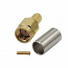 SMA гнездо (RP-SMA-C58P Gold) на RG-58, обжим, 50 Ом, Китай