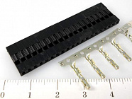 BLS-1X20 розетка обж., шаг 2,54мм. / макс.допуст.ток: 3А. , Китай