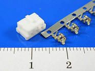 CT-03F (DS1066-07-SCW003) гнездо на кабель,  шаг 2.00мм, с контактами, CONNFLY