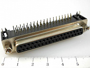 DRB-37F-A  розетка на плату угловая,  , Китай