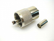 UHF штекер (UHF-C58P) на RG-58, обжим,  , Китай