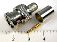BNC штекер (BNC-C6P) на RG-6, обжим,  , Китай
