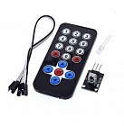 ИК пульт ДУ c модулем приема 38 кГц,  (HX1838-KIT-17) 3.3-5.5В, дальность приема 5-8м.(8000), Китай