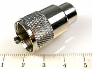 UHF штекер (UHF-U213P) на RG-213, накрутка,  , Китай