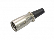 CANNON (XLR) 66 4M вилка кабельная (70mm) , 4 контакта, металл с хомутом 