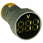Вольтметр LED-3 щитовой DMS-102, 20-500VAC, в корпусе, желтый,  [~20...500В][2 МОм][разъём: клеммы винтовые][дисплей - 28,5мм], Китай