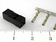 BLD-2X02 розетка обж., шаг 2,54мм. / макс.допуст.ток: 3А. , Китай