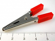 Крокодил  1228 (8-0028)  5A, зажим с изоляцией, красный,  , Китай