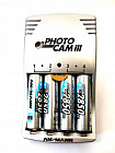 Зарядное устройство Ansmann PHOTO CAM III+4акк.AA 2850mAh, для цифровых камер, ANSMANN