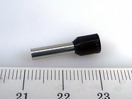 Наконечник DN04012(LT40012)  черный, торцевой трубчатый, с изоляцией, 2.8x12mm; сеч. пров.: 4,0 мм2 (12 AWG), Китай