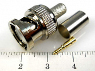 BNC штекер (BNC-C59P) на  RG-59, обжим,  , Китай