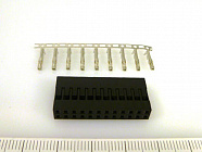 BLD-2X12 (I-DS1071-SCB02x12)  розетка обж.,  БЕЗ контактов ( контакты 178228, 201995)/ шаг 2,54мм./макс.допуст.ток: 3А., CONNFLY