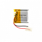 Аккумулятор  Li-Po 3.7V  150mAh LP502020, [3,7В] [150мА/ч] [20*20*5мм] [с провод.] [плоский] [с контрол.заряда], Robiton