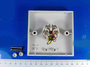 Розетка телефонная евро открытой установки на 1 тел.,  встраиваемая размер 85мм*85мм