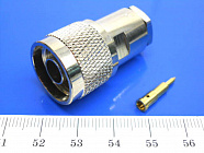 N штекер (N-S8P) на RG-8, пайка,  , Китай